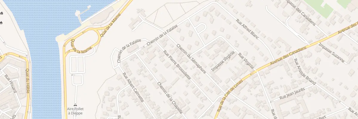 Plan du 12 Rue Pierre Brossolette à Dieppe