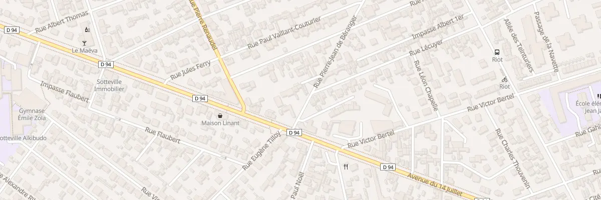 Plan du 258 Rue Pierre Jean de Beranger à Sotteville-lès-Rouen