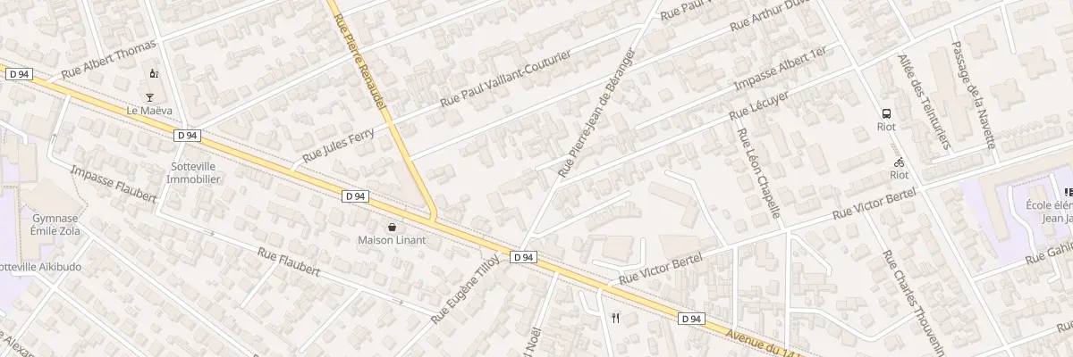 Plan du 256 Rue Pierre Jean de Beranger à Sotteville-lès-Rouen