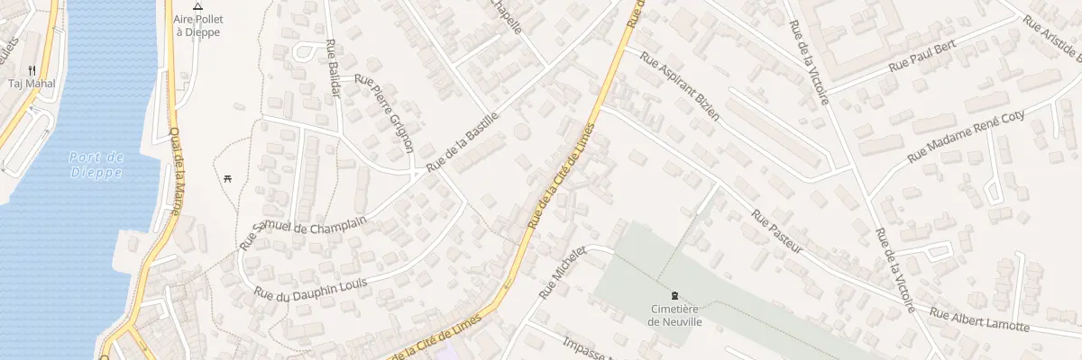 Plan de la Rue de la Cite de Limes à Dieppe