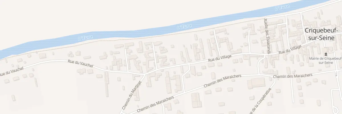Plan du 1230 Rue du Village à Criquebeuf-sur-Seine
