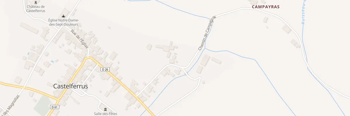 Plan du 8 Rue au Ruisseau à Castelferrus