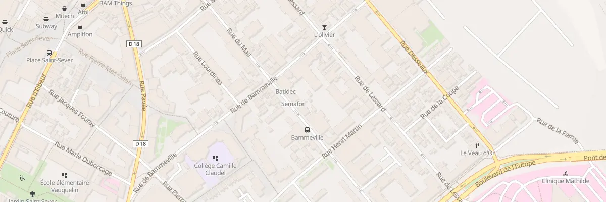 Plan du 30 Rue du Mail à Rouen