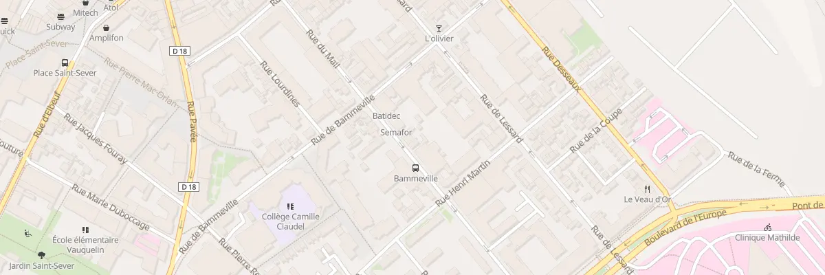 Plan du 28 Rue du Mail à Rouen