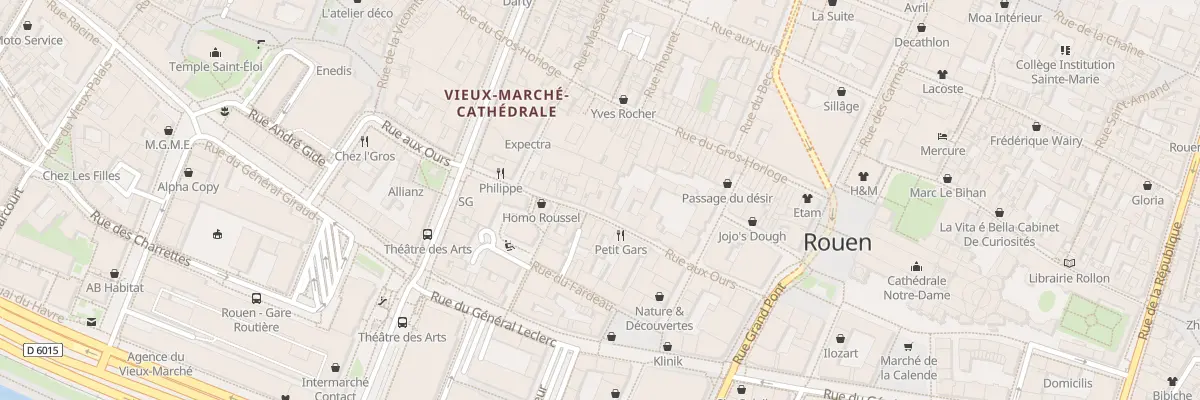 Plan du 38 Rue aux Ours à Rouen