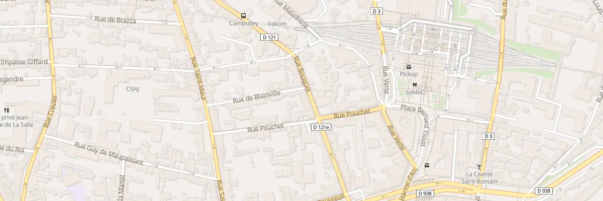 Plan du 33 Rue Bouquet à Rouen