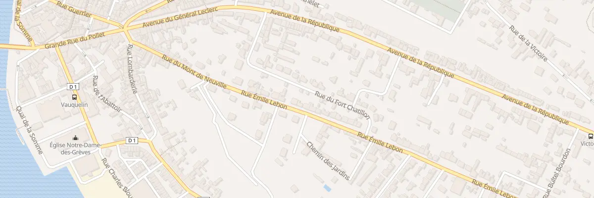 Plan du 13 Rue Emile Lebon à Dieppe