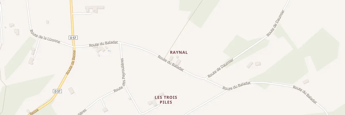 Plan du 287 Rte du Baladat à Villefranche-du-Périgord