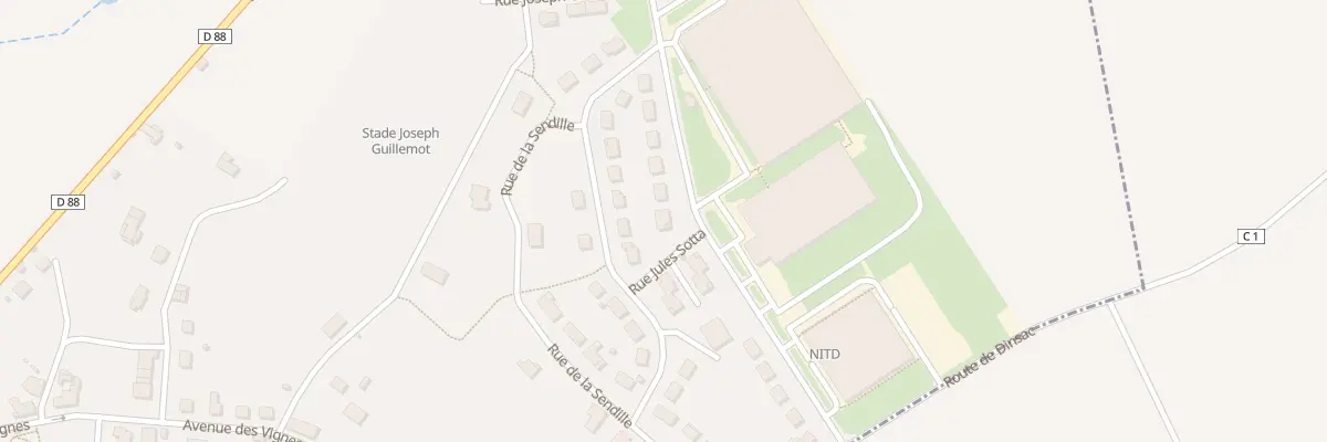 Plan du 11 Av du Pdt Georges Pompidou au Dorat