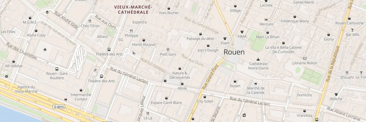 Plan du 21 Rue aux Ours à Rouen