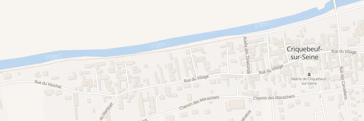 Plan du 1136 Rue du Village à Criquebeuf-sur-Seine
