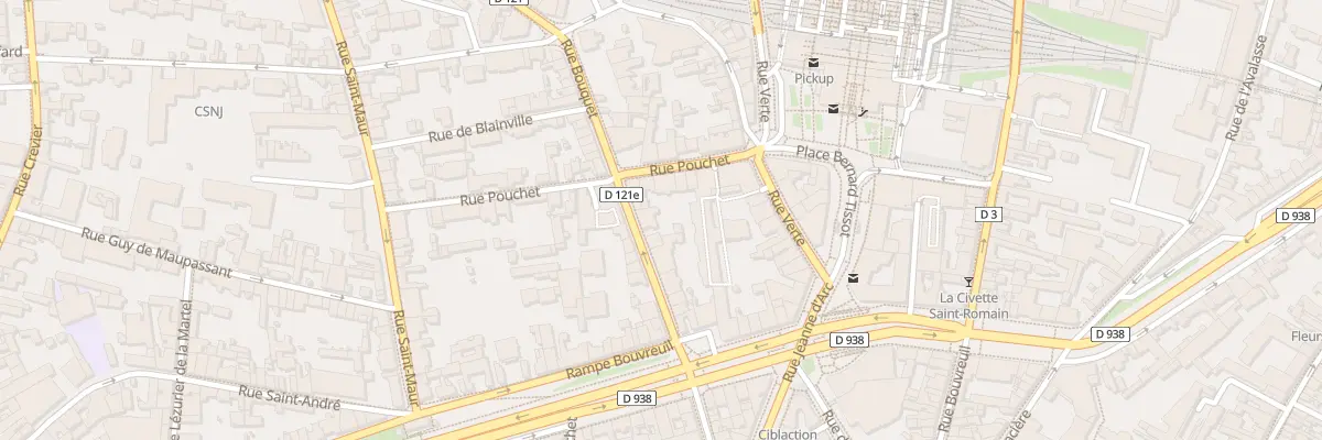 Plan du 12 Rue Bouquet à Rouen