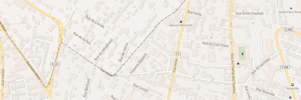 Plan du 34 Rue Malatire à Rouen