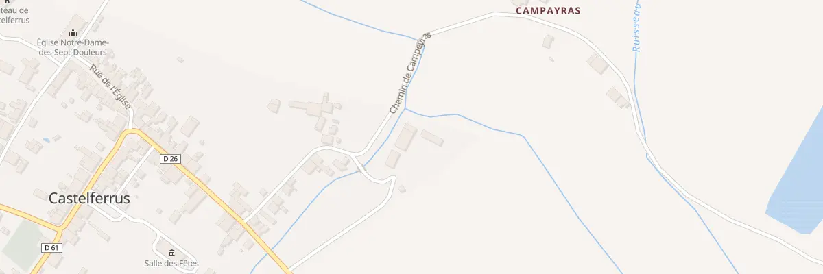 Plan du 1 Che de Campeyras à Castelferrus