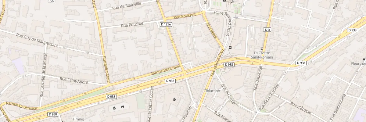Plan du 2 Rue Bouquet à Rouen
