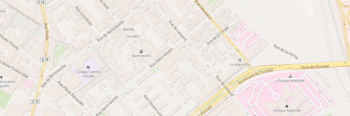 Plan du 18 Rue du Mail à Rouen