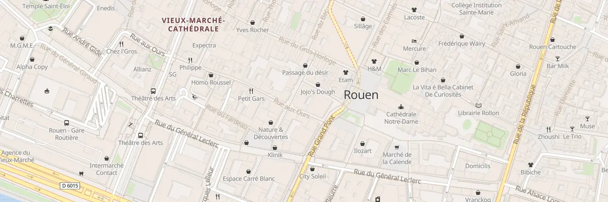 Plan du 8 Rue aux Ours à Rouen