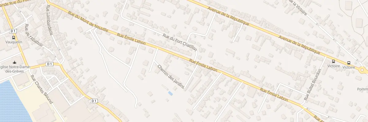 Plan du 14 Rue Emile Lebon à Dieppe