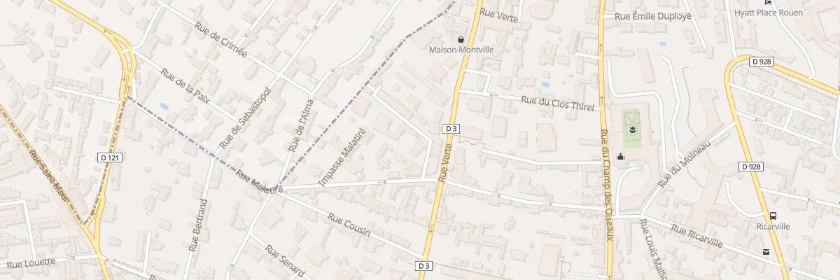 Plan du 18 Rue Malatire à Rouen