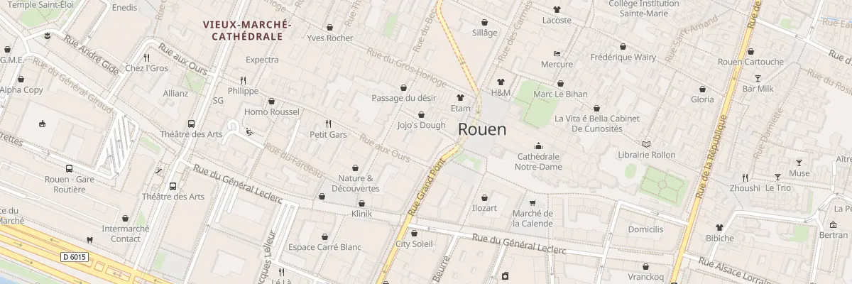 Plan du 2 Rue aux Ours à Rouen