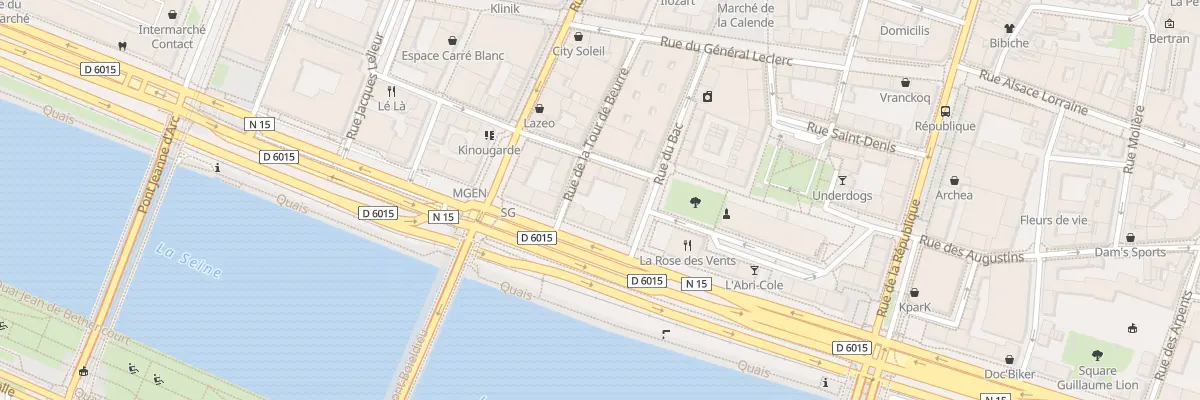 Plan du 3 Rue du Bac à Rouen