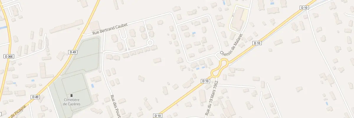 Plan du 9 Rue Bertrand Caubet à Cazères