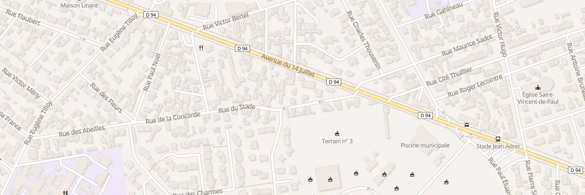 Plan du 10 Rue du Stade à Sotteville-lès-Rouen