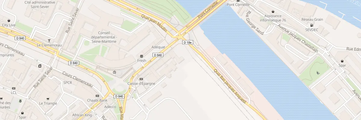 Plan du 2 Quai Jacques Anquetil à Rouen