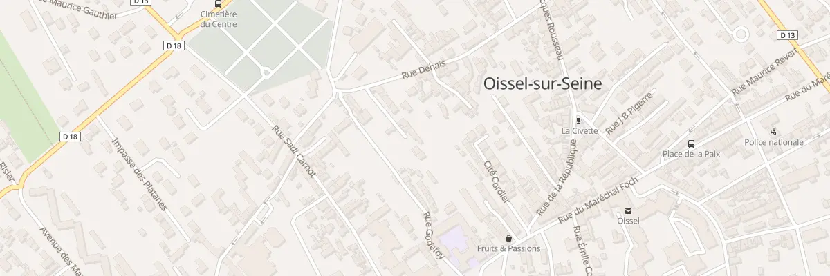 Plan du 18 Rue Dehais à Oissel-sur-Seine