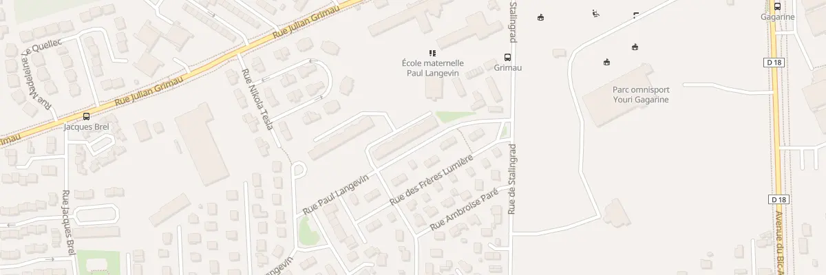Plan du 8 Rue Paul Langevin à Saint-Étienne-du-Rouvray