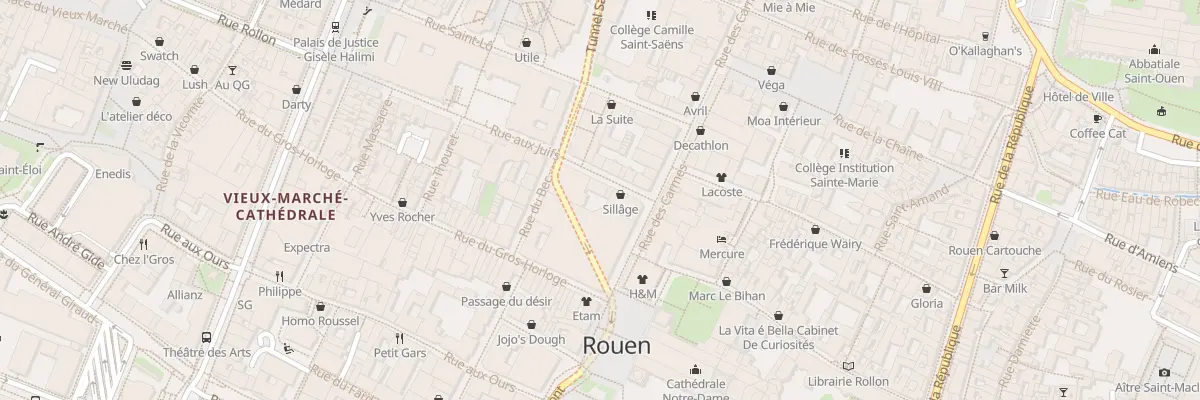 Plan du 9 Rue aux Juifs à Rouen