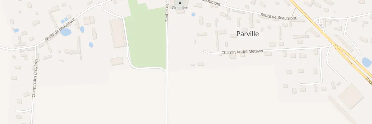 Plan du 3 Sen de l’Eglise à Parville