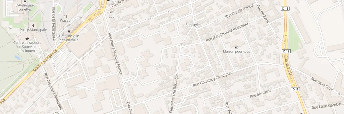 Plan du 40 Rue Pierre Jean de Beranger à Sotteville-lès-Rouen