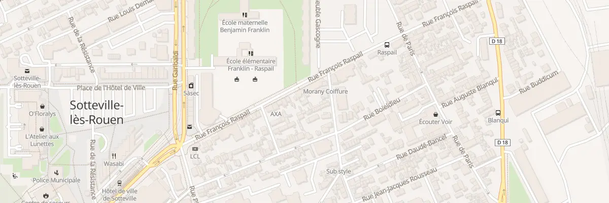 Plan du 65 Rue Raspail à Sotteville-lès-Rouen