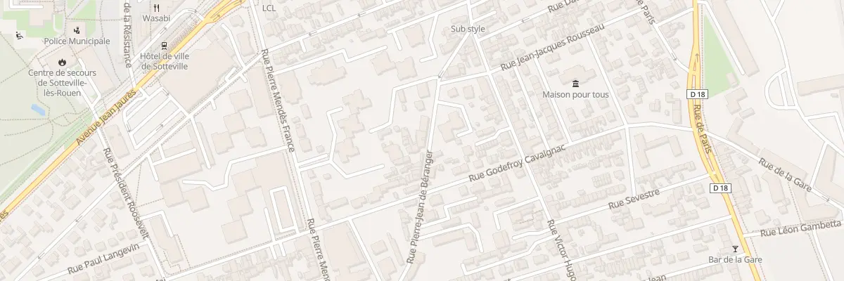 Plan du 46B Rue Pierre Jean de Beranger à Sotteville-lès-Rouen