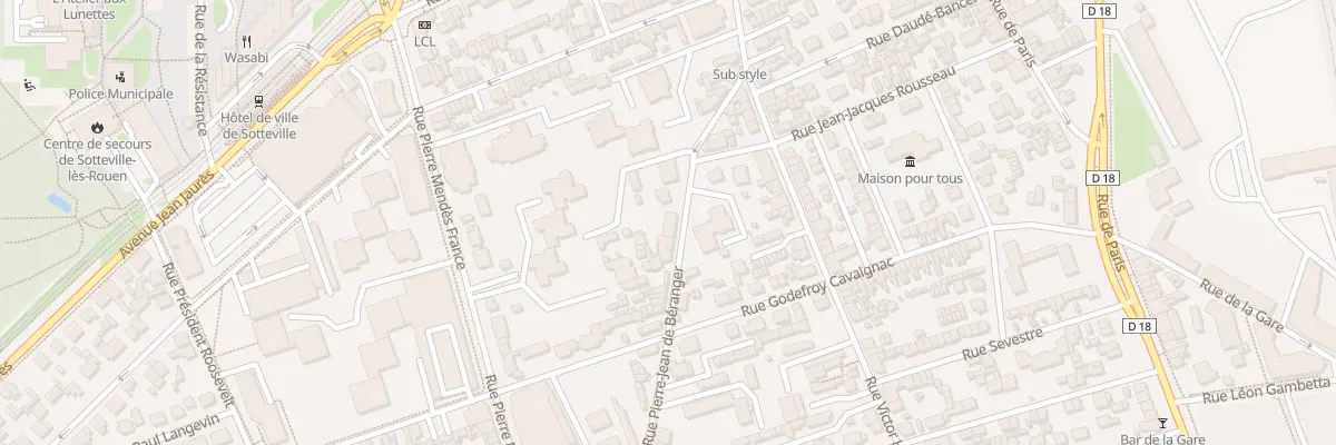 Plan du 46 Rue Pierre Jean de Beranger à Sotteville-lès-Rouen