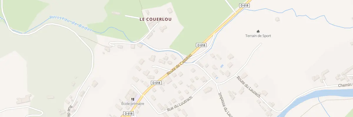 Plan du 14 Rte de Castillon à Moulis