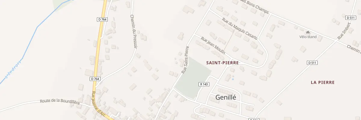 Plan du 26 Rue St Pierre à Genillé