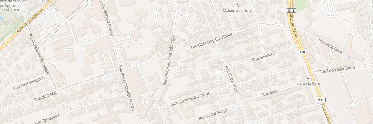 Plan du 43D Rue Pierre Jean de Beranger à Sotteville-lès-Rouen