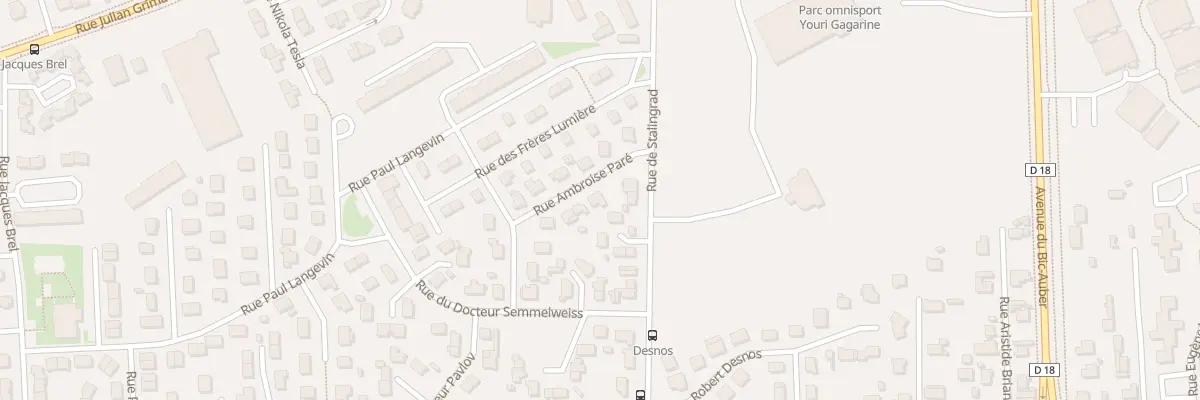 Plan du 1 Rue Ambroise Paré à Saint-Étienne-du-Rouvray
