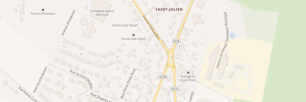 Plan du 18 Rue Pierre Emile Roux à Oissel-sur-Seine