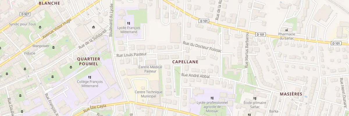 Plan du 22 Rue Louis Pasteur à Moissac