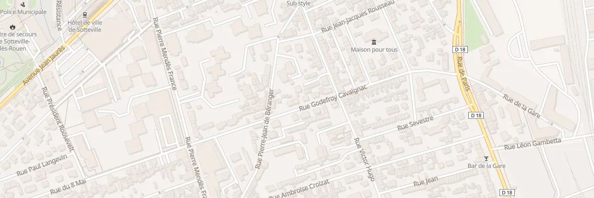 Plan du 38 Rue Godefroy Cavaignac à Sotteville-lès-Rouen