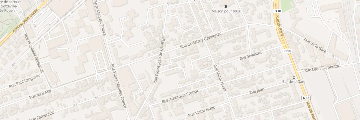 Plan du 43F Rue Pierre Jean de Beranger à Sotteville-lès-Rouen