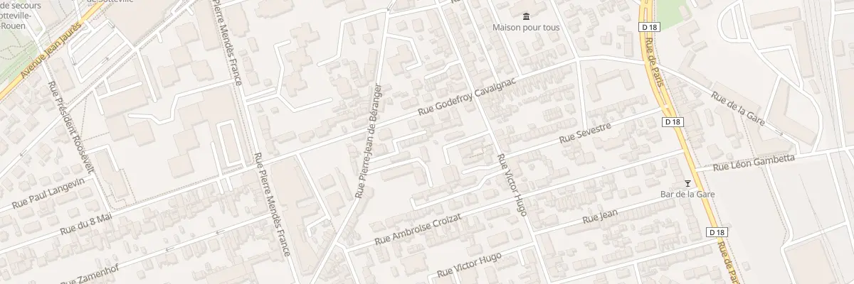 Plan du 43H Rue Pierre Jean de Beranger à Sotteville-lès-Rouen