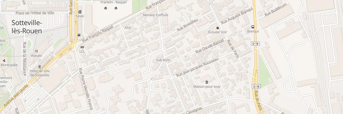Plan du 91 Rue Victor Hugo à Sotteville-lès-Rouen