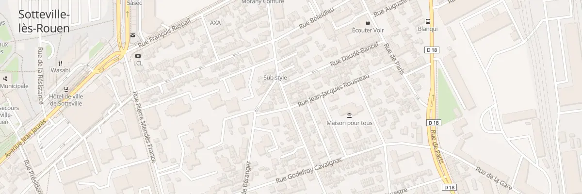 Plan du 107 Rue Victor Hugo à Sotteville-lès-Rouen