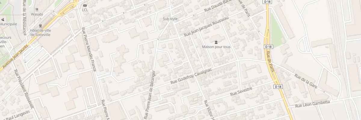 Plan du 33 Rue Pierre Jean de Beranger à Sotteville-lès-Rouen