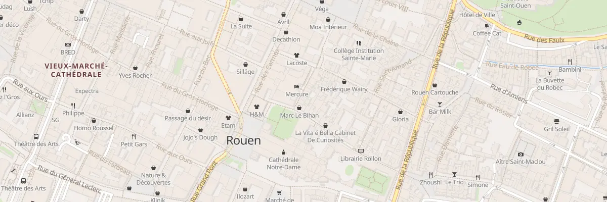 Plan du 2 Rue de la Croix de Fer à Rouen