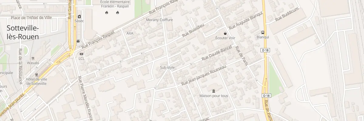 Plan du 87 Rue Victor Hugo à Sotteville-lès-Rouen